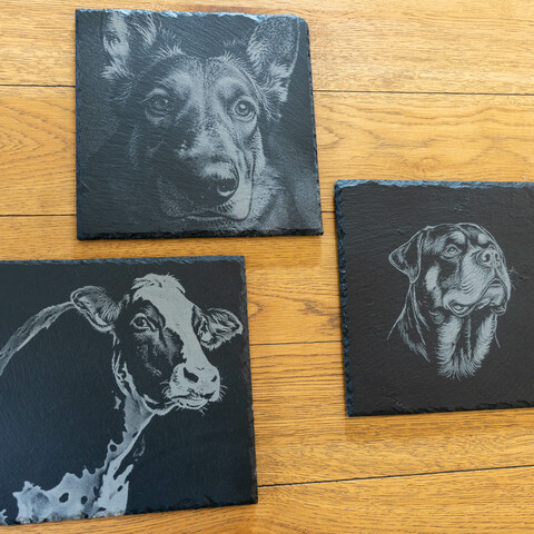 Foto's op Leisteen - Lasergravures